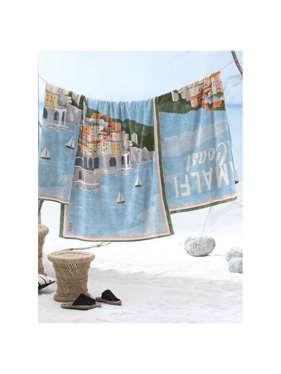 Serviette de plage Amalfi, Multicolore, larg. 90 x long. 170 cm