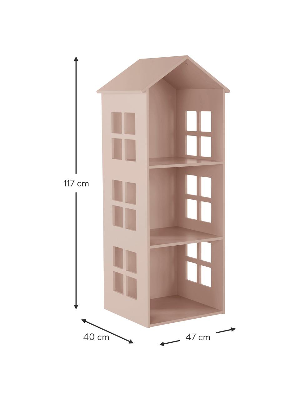 Estantería infantil Sevilla, Tablero de fibras de densidad media (MDF) pintado, Madera pintado en melocotón, An 47 x Al 117 cm