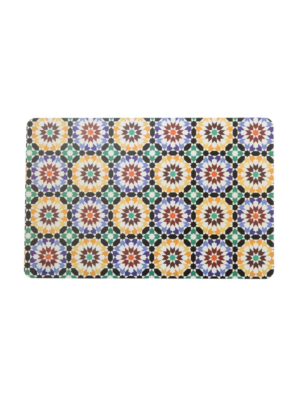 Kunststof placemats Marrakech, 6er set, Kunststof, Multicolour, 28 x 44 cm