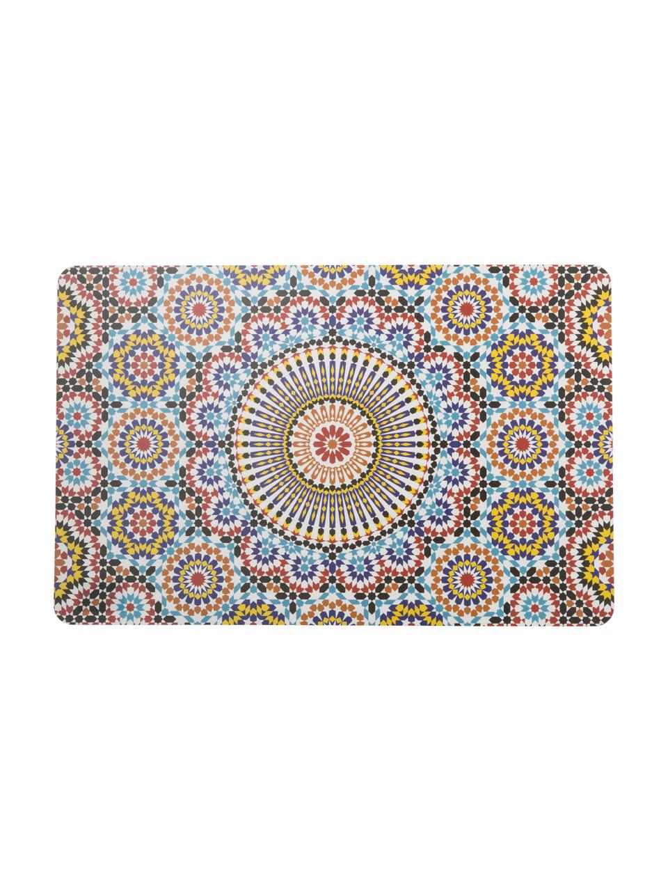 Kunststof placemats Marrakech, 6er set, Kunststof, Multicolour, 28 x 44 cm