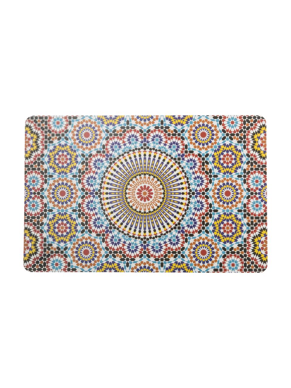 Set 6 tovagliette americane Marrakech, Materiale sintetico, Multicolore, Larg. 28 x Lung. 44 cm