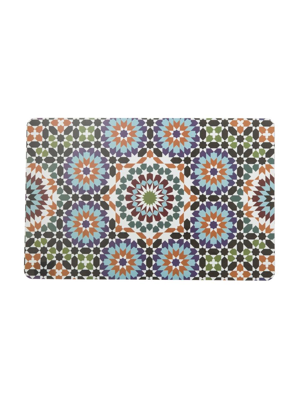 Set de manteles individuales Marrakech, 6 uds.., Plástico, Multicolor, An 28 x L 44 cm