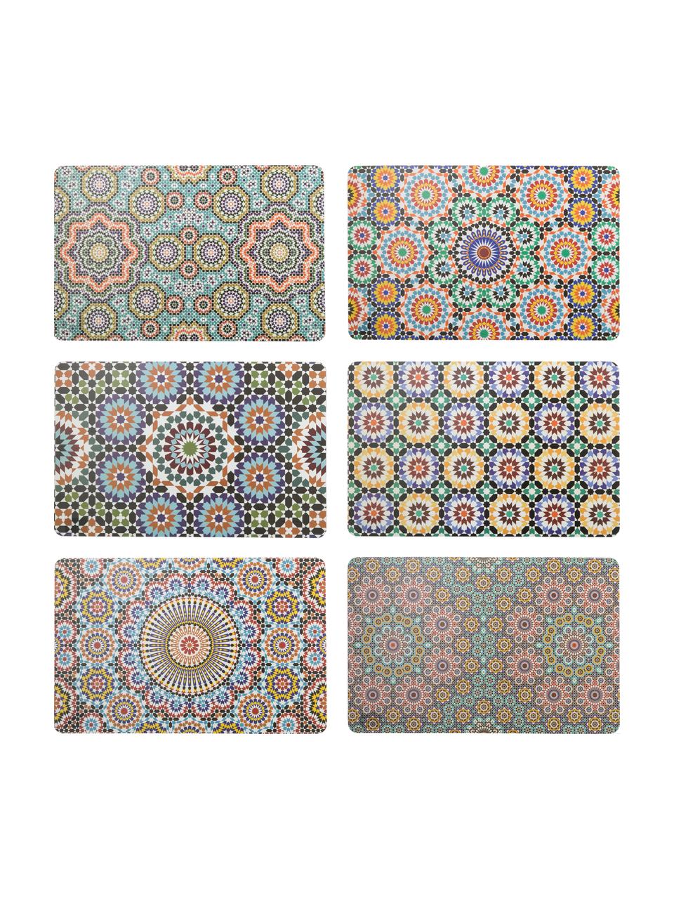Kunststoff-Tischsets Marrakech, 6er Set, Kunststoff, Mehrfarbig, 28 x 44 cm
