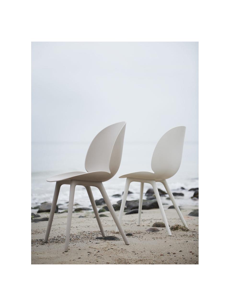 Krzesło ogrodowe Beetle, Tworzywo sztuczne odporne na warunki atmosferyczne, Jasny beżowy, matowy, S 56 x G 58 cm