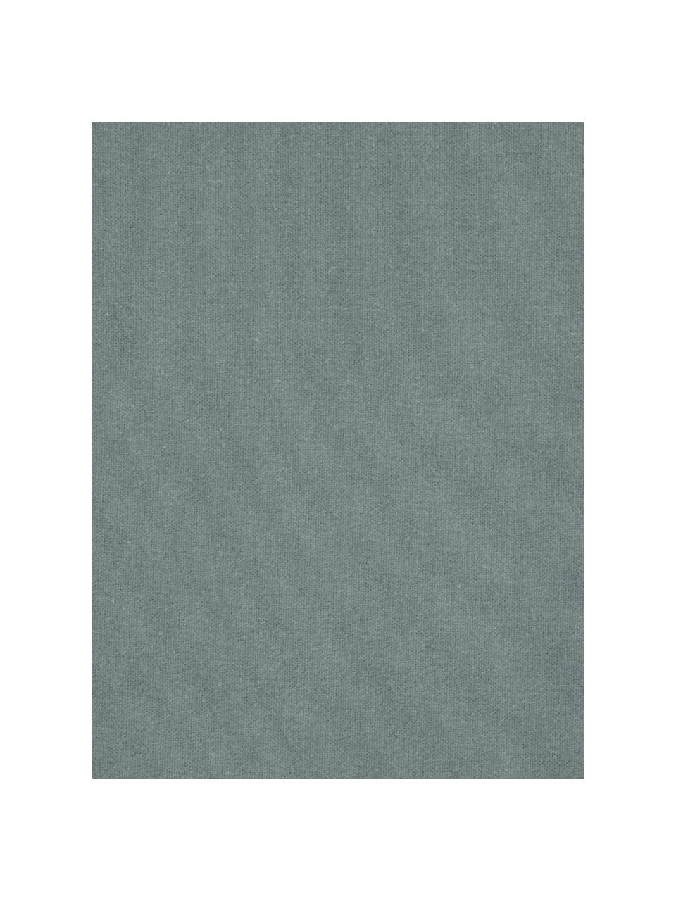 Drap-housse en flanelle gris-vert Biba, Vert, larg. 140 x long. 200 cm