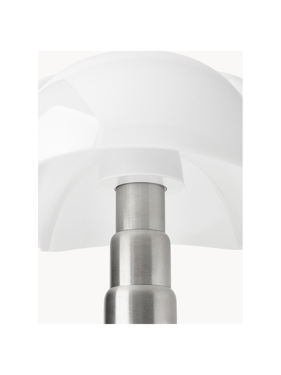 Lámpara de mesa grande LED regualble Pipistrello, altura regulable, Estructura: metal, aluminio pintado, Negro mate, Ø 40 x Al 50-62 cm