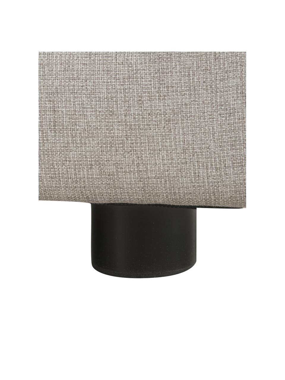 Voetenbank Ari in grijs, Bekleding: 100% polyester, Frame: massief hout, multiplex, Poten: kunststof, Geweven stof grijs, B 67 x D 59 cm