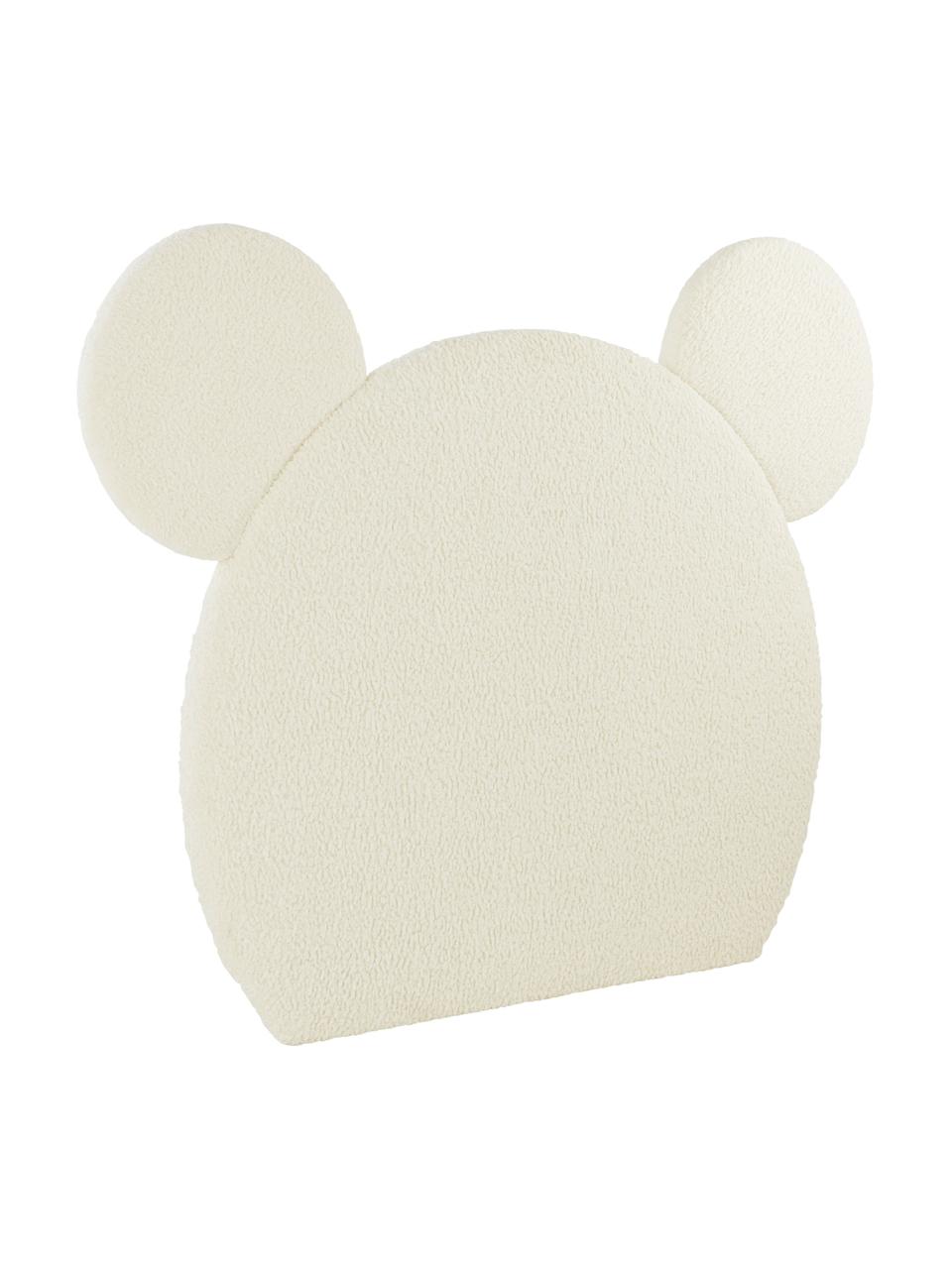Cabecero Mikke, Poliéster, madera contrachapada y espuma, Blanco, An 147 x Al 115 cm