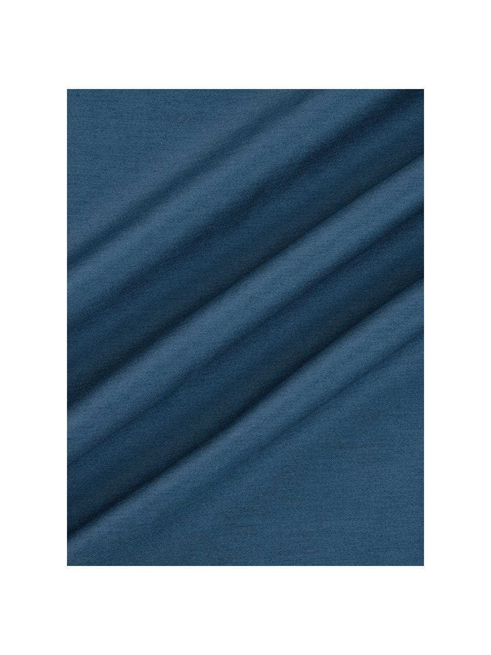Baumwollsatin-Kopfkissenbezüge Yuma mit Kranichmotiv, 2 Stück, Webart: Satin Fadendichte 210 TC,, Blau, Weiss, Grau, B 40 x L 80 cm