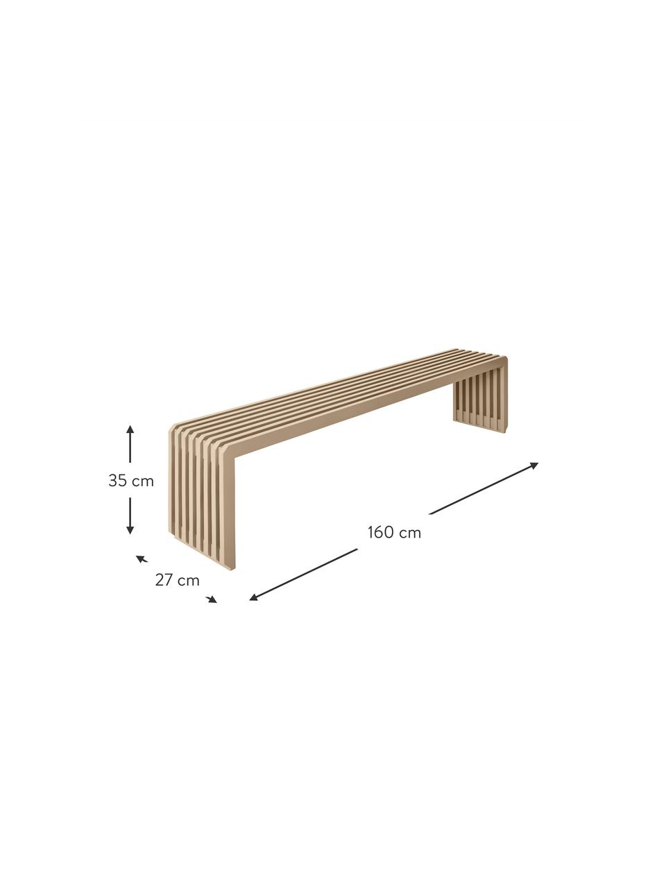 Banco de madera sungkai Bancu, Madera de Sungkai, Madera de Sungkai, An 160 x Al 35 cm