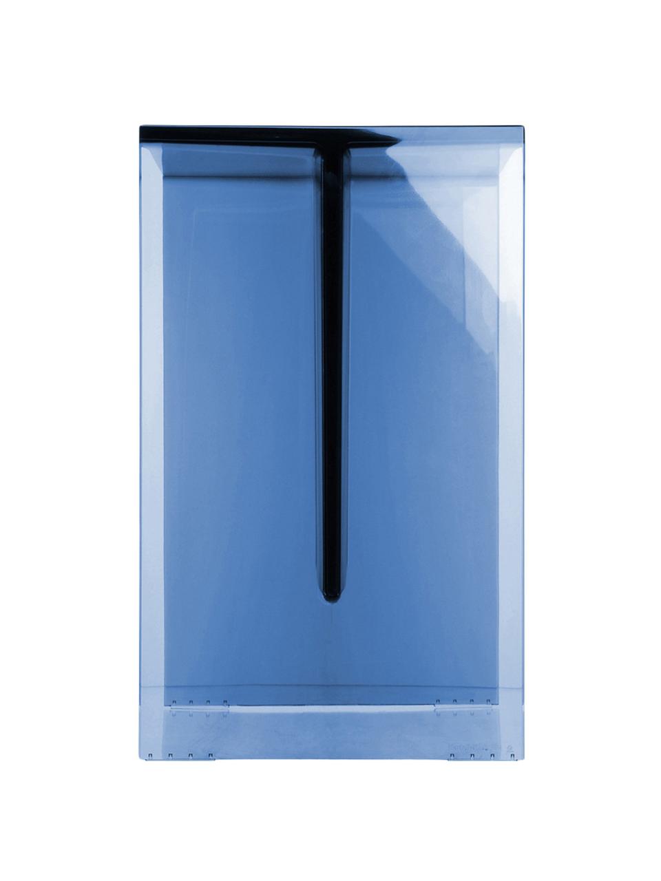Mesa auxiliar de diseño Max-Beam, Vidrio acrílico tintado con certificado Greenguard, Azul, An 33 x Al 47 cm
