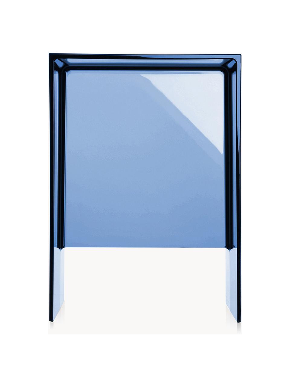 Design bijzettafel Max-Beam, Kunststof, Blauw, B 33 x H 47 cm