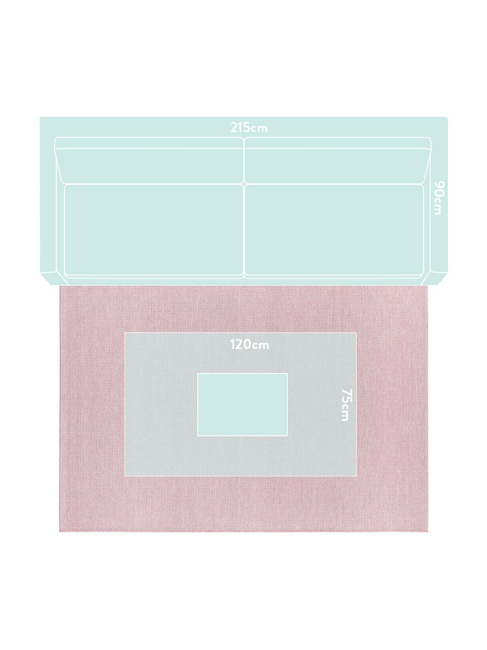 Dywan wewnętrzny/zewnętrzny Millau, 100% polipropylen, Blady różowy, 140 x 200 cm (Rozmiar S)