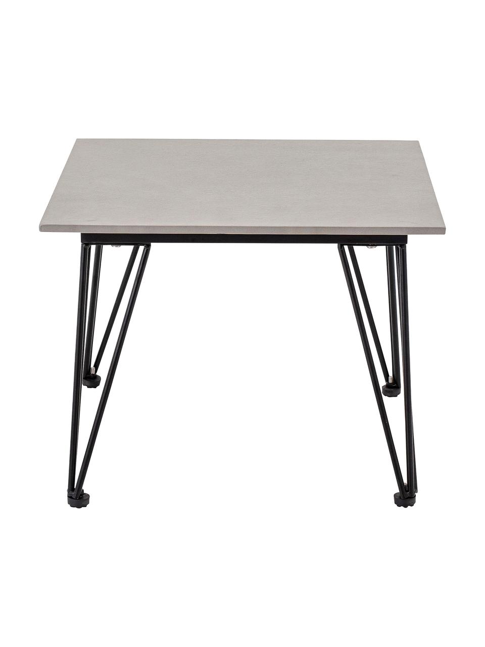 Zahradní odkládací stolek z betonu Mundo, Šedá, černá, Š 55 cm, V 42 cm