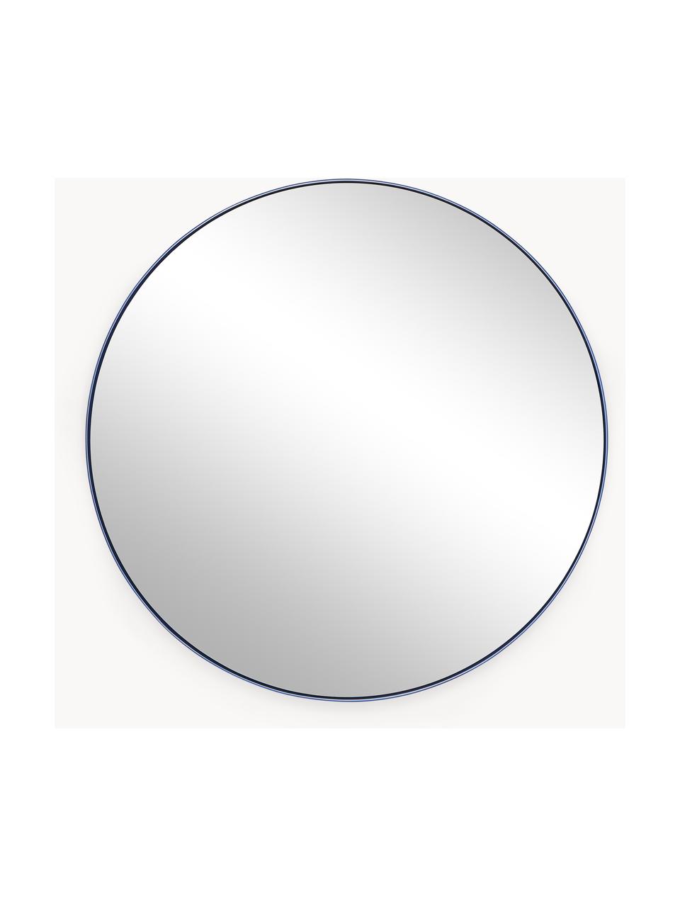 Miroir mural rond cadre en métal bleu Ivy, Bleu, Ø 55 x prof. 3 cm