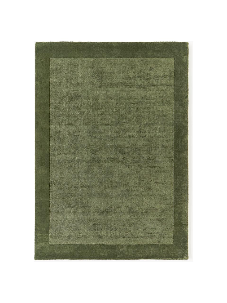 Koberec s nízkým vlasem Kari, 100 % polyester, certifikace GRS, Odstíny zelené, Š 80 cm, D 150 cm (velikost XS)