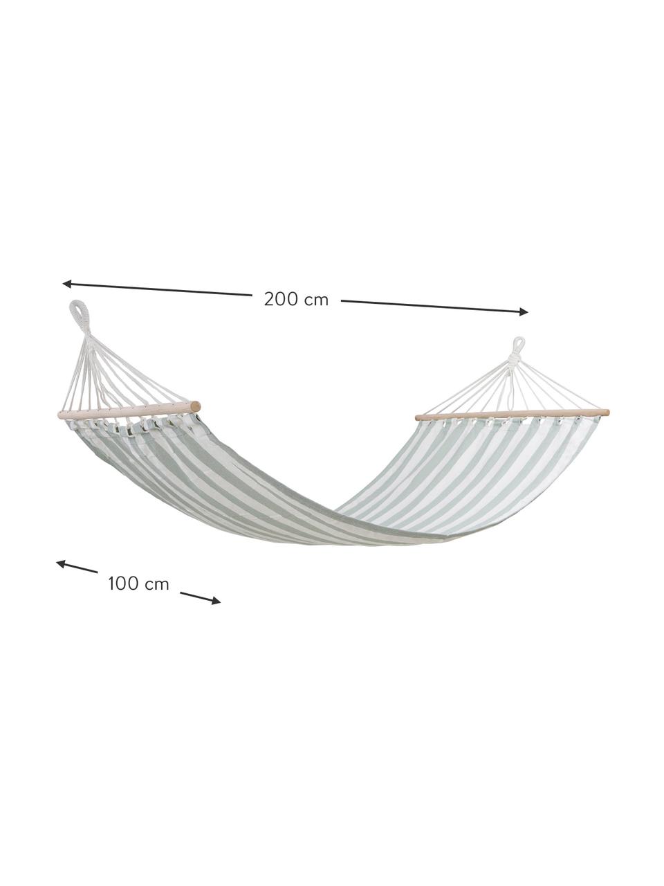 Závesné ležadlo s pruhmi Relax, Biela, svetlozelená, Š 100 x D 200 cm
