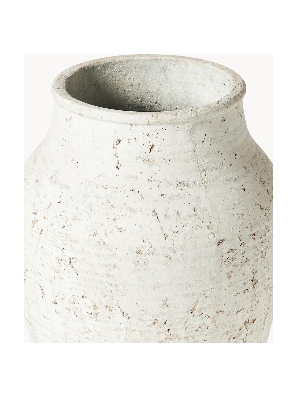 Cache-pot Milos, Ciment, Blanc, Ø 44 x haut. 66 cm