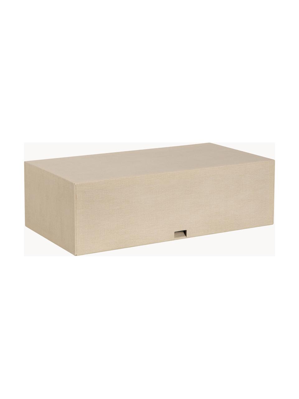 Supporto per monitor con cassetti Ted, Cartone rigido, Beige chiaro, Larg. 49 x Prof. 26 cm