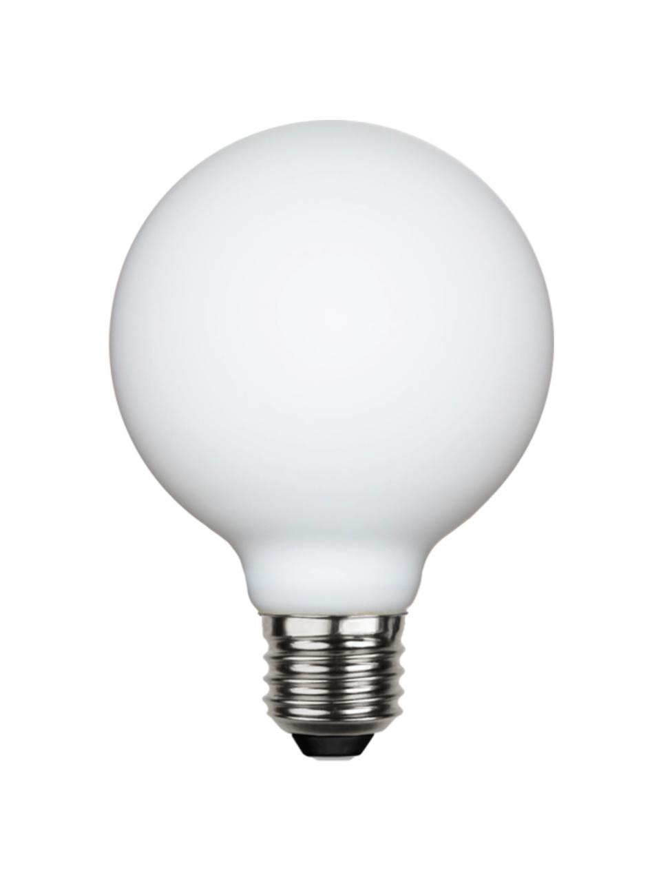 Lampadina E27, 400lm, dimmerabile, bianco caldo, 1 pz, Lampadina: vetro, Base lampadina: alluminio, Bianco, Ø 8 x Alt. 12 cm