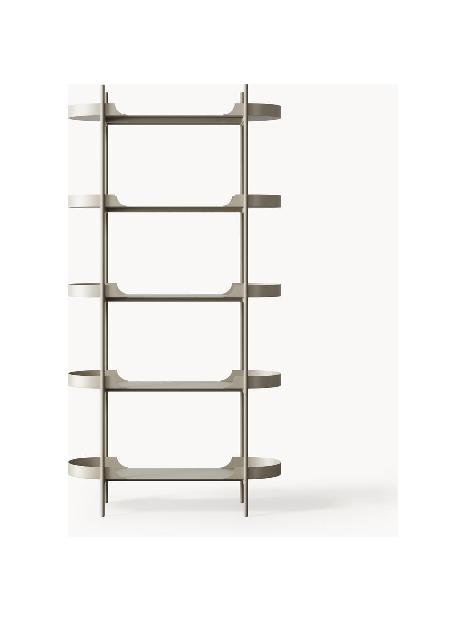 Étagère haute en métal Taru, Métal, revêtement par poudre, Beige clair, mat, Ø 90 x haut. 180 cm