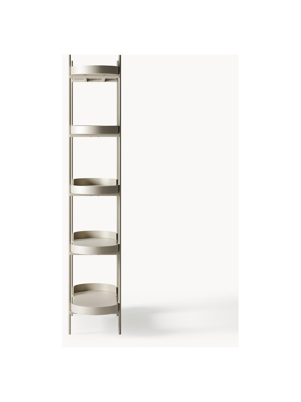 Étagère haute en métal Taru, Métal, revêtement par poudre, Beige clair, mat, Ø 90 x haut. 180 cm