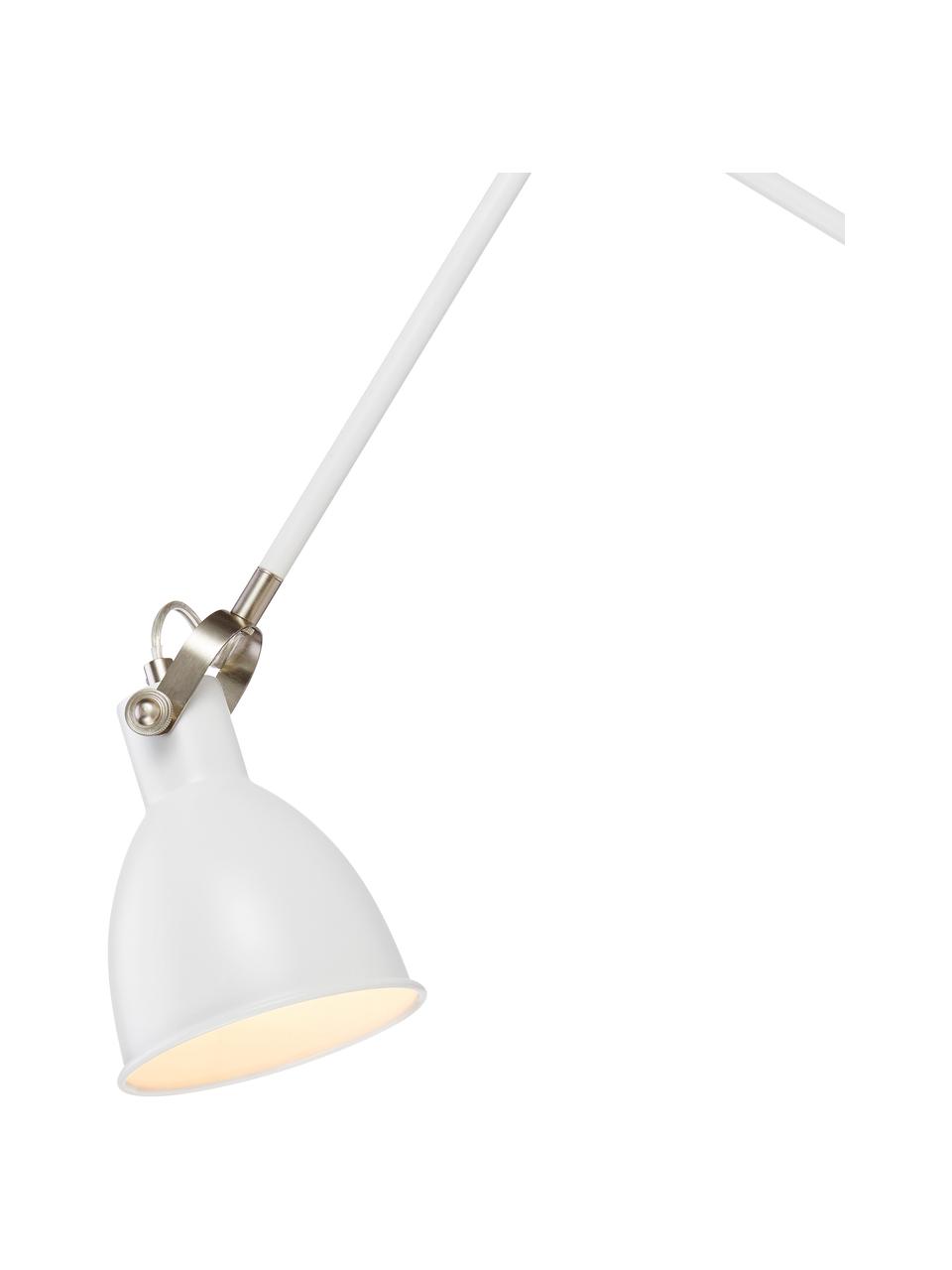 Verstelbare wandlamp House met stekker, Lampenkap: gecoat metaal, Wit, D 84 x H 18 cm