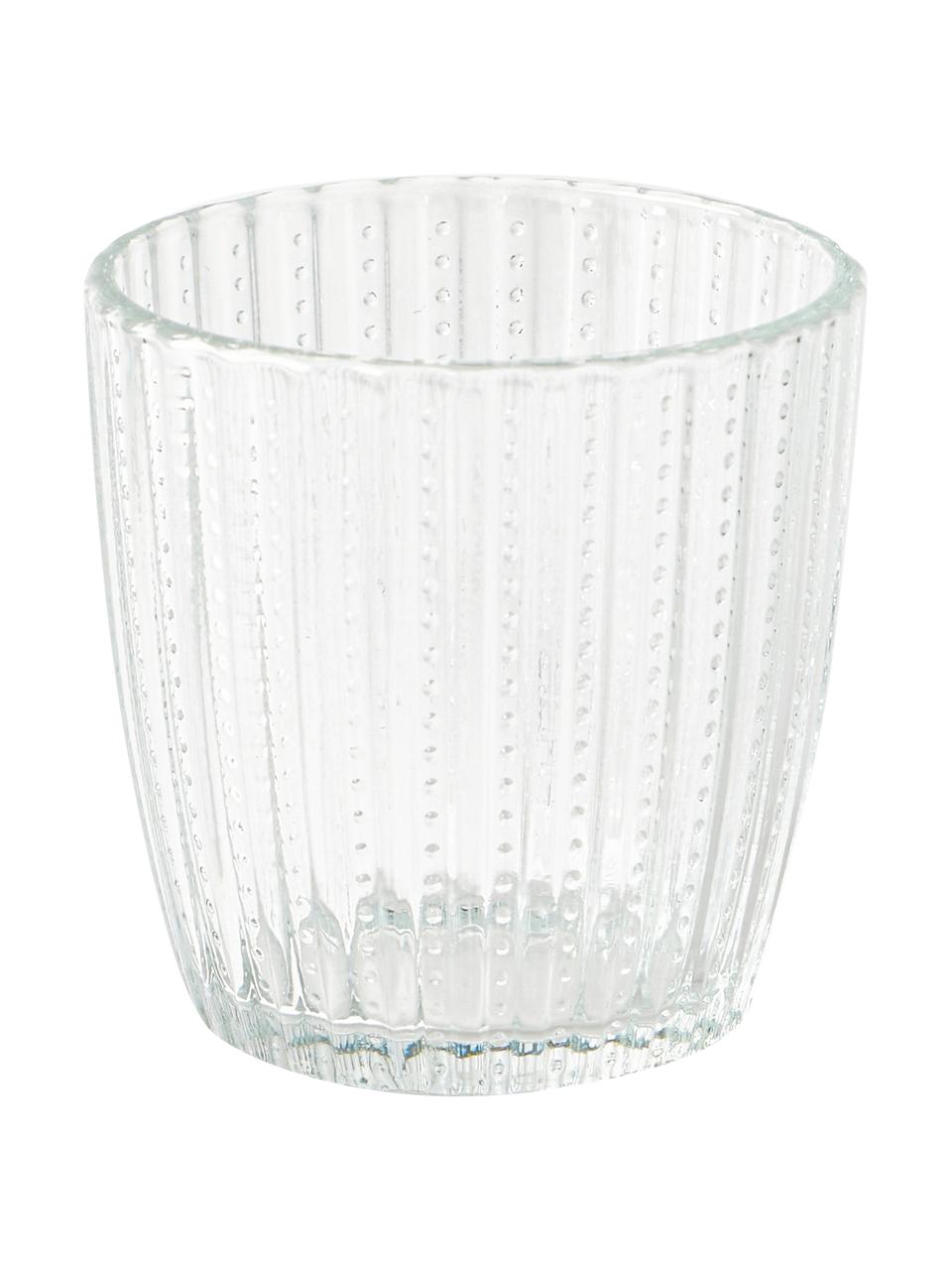 Photophores en verre Marilu, 4 élém., Verre, Transparent, Ø 8 x haut. 8 cm