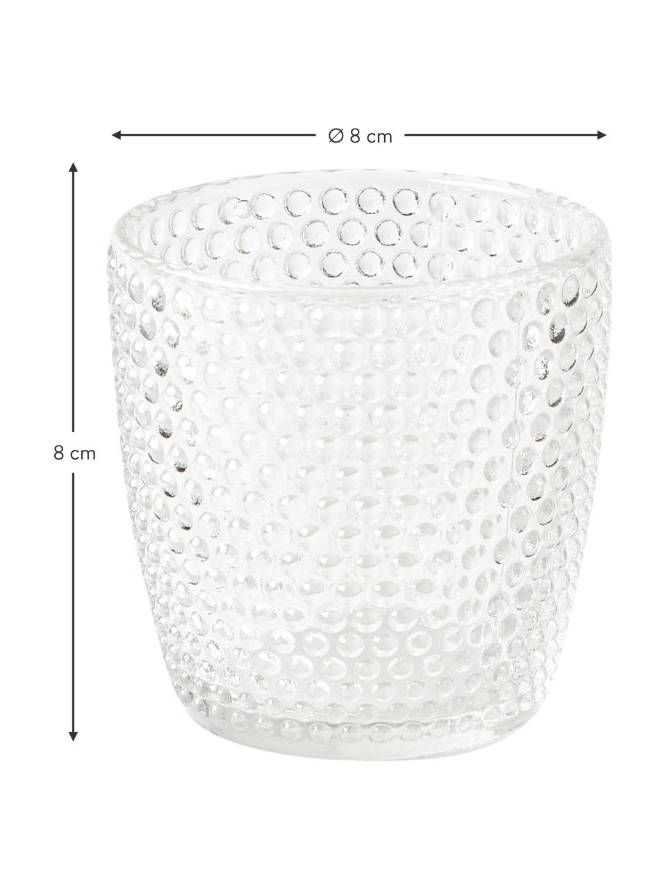 Teelichthalter-Set Marilu aus Glas, 4-tlg., Glas, Transparent, Ø 8 x H 8 cm