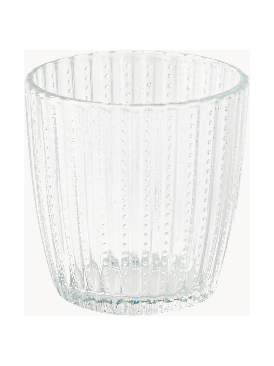 Waxinelichthouder Marilu van glas, set van 4, Glas, Transparant, Ø 8 x H 8 cm