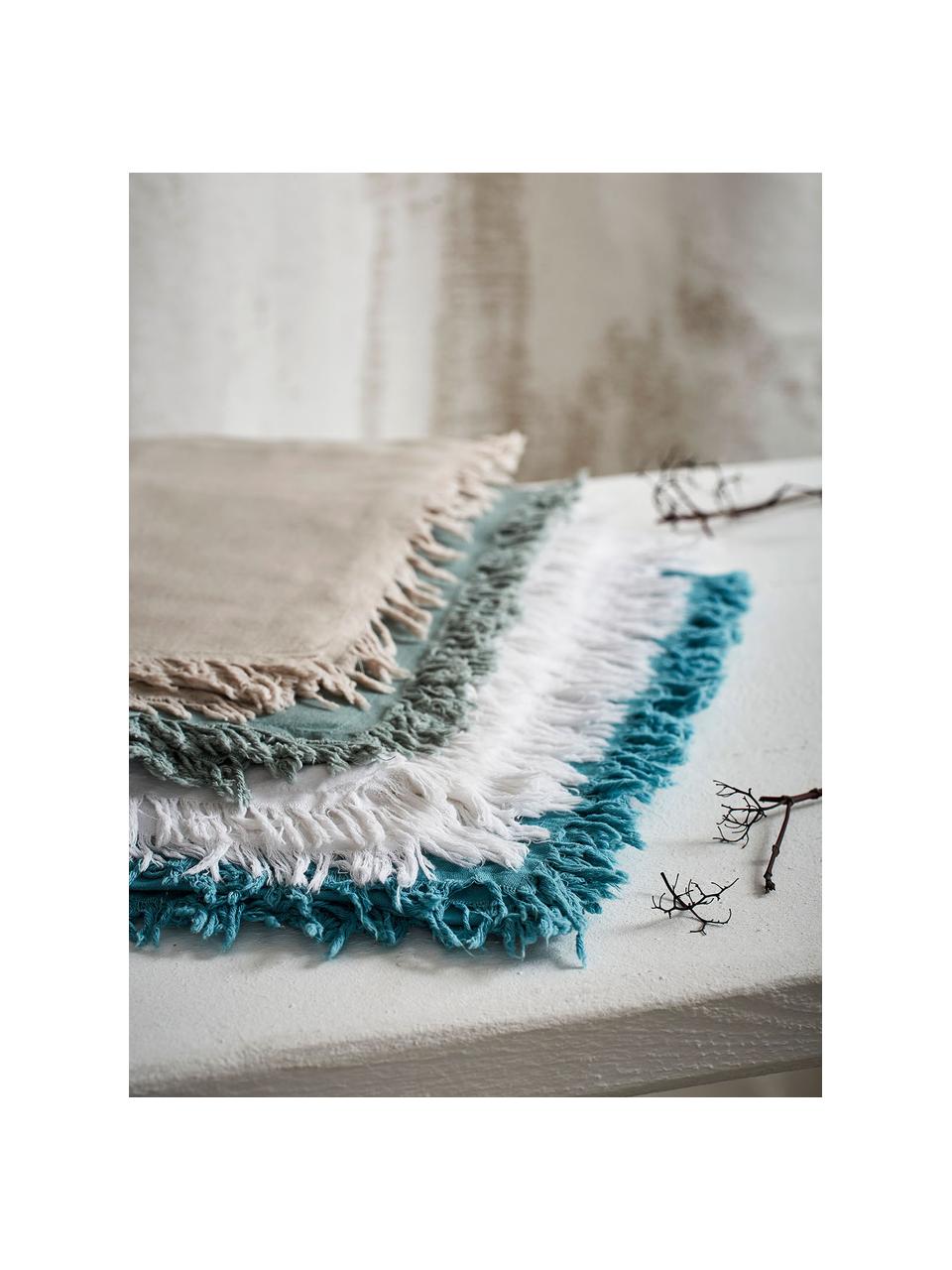 Bavlnený stolový behúň so strapcami Nalia, 100 %  bavlna, Biela, Š 50 x D 160 cm