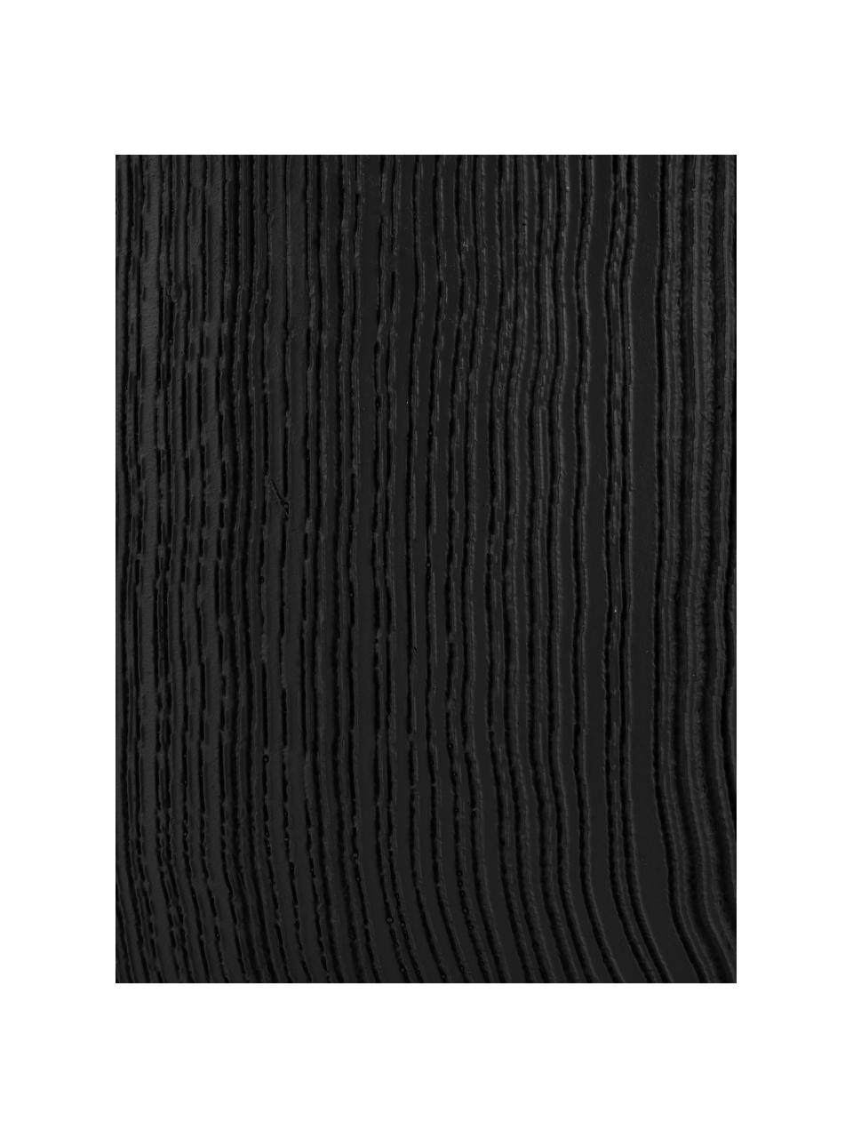 Portavaso grande effetto legno Tam Tam, Plastica, Nero, Ø 17 x Alt. 27 cm