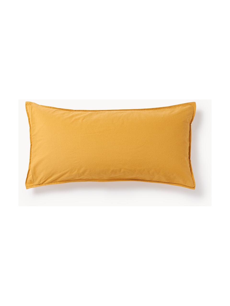 Poszewka na poduszkę z bawełny Darlyn, Musztardowy, S 40 x D 80 cm