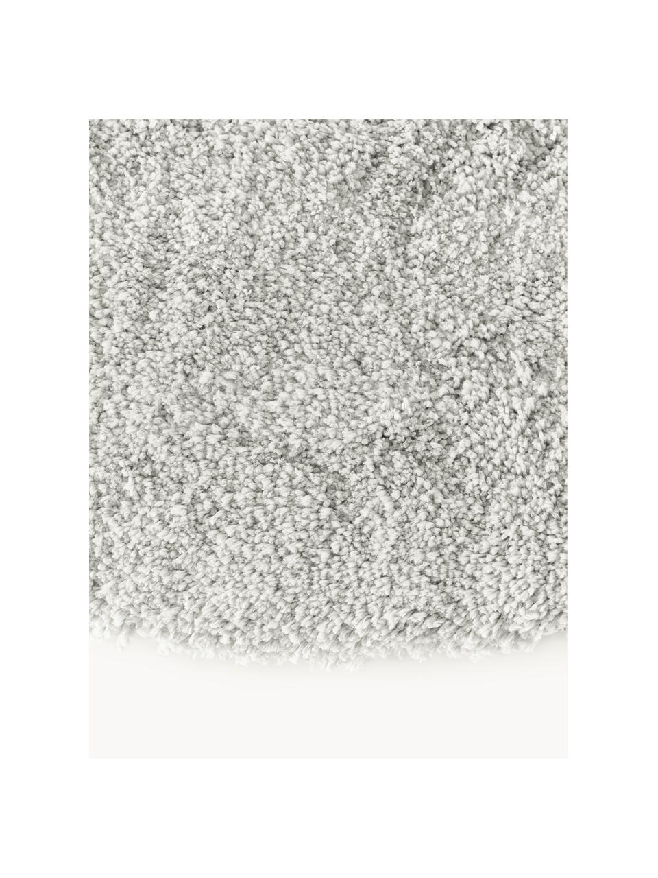 Okrúhly huňatý koberec s vysokým vlasom Leighton, Svetlosivá, Ø 150 cm (veľkosť M)