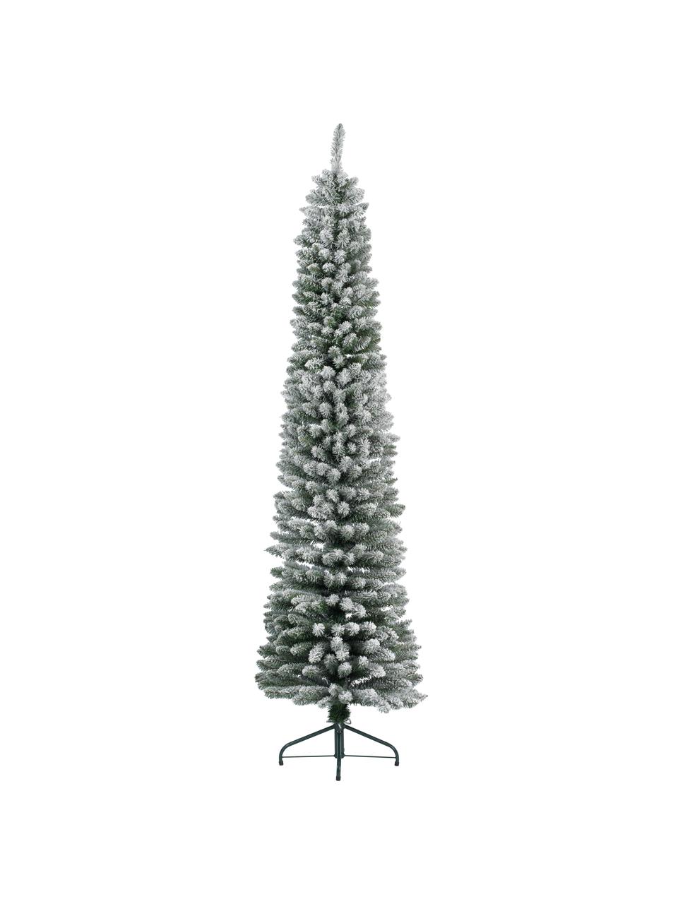 Künstlicher Weihnachtsbaum Pencil H 210 cm, Kunststoff (PVC), Grün, Weiss, Ø 60 x H 210 cm