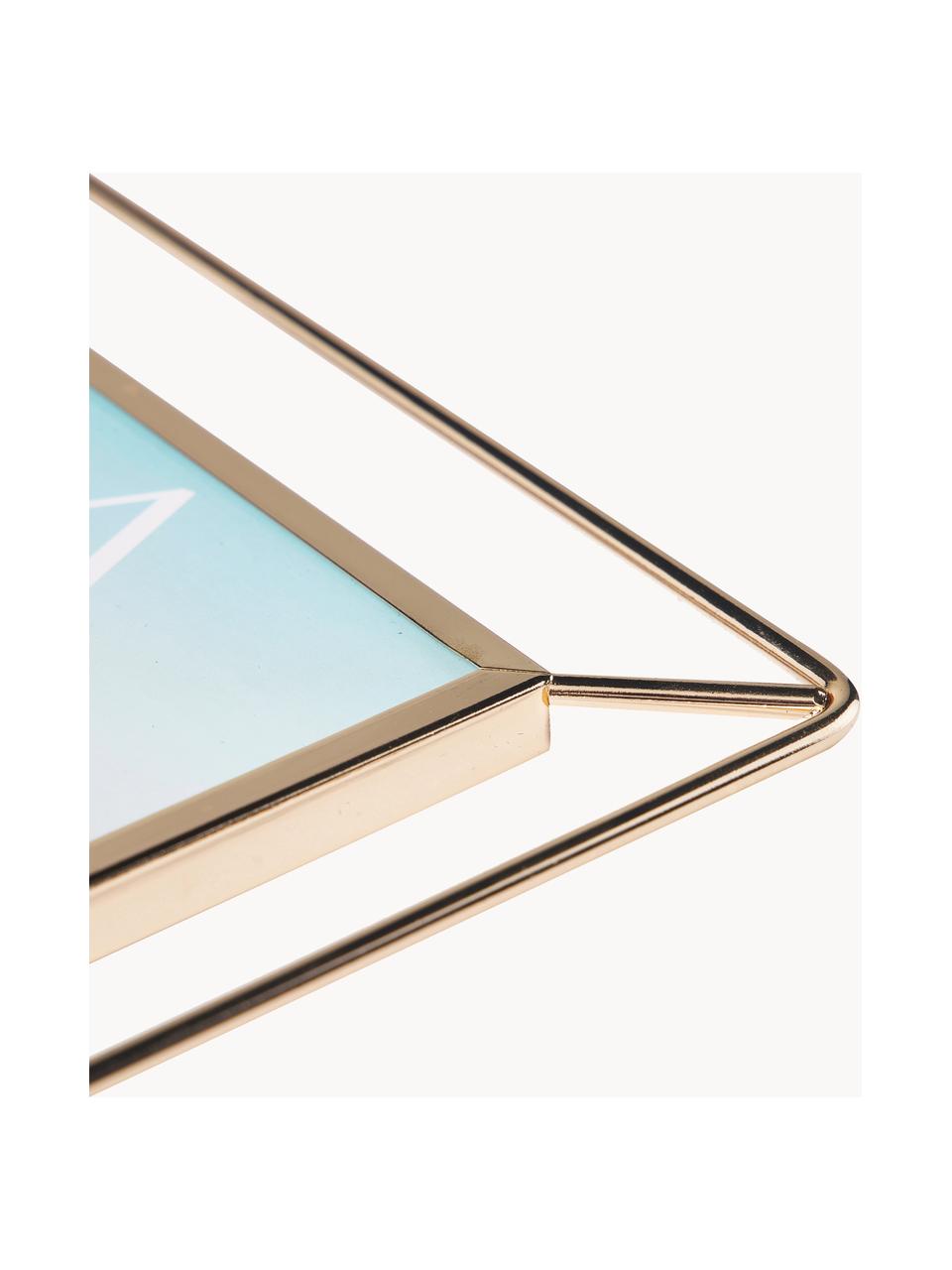 Bilderrahmen Atura, Rahmen: Metall, beschichtet, Front: Glas, Goldfarben, 10 x 15 cm
