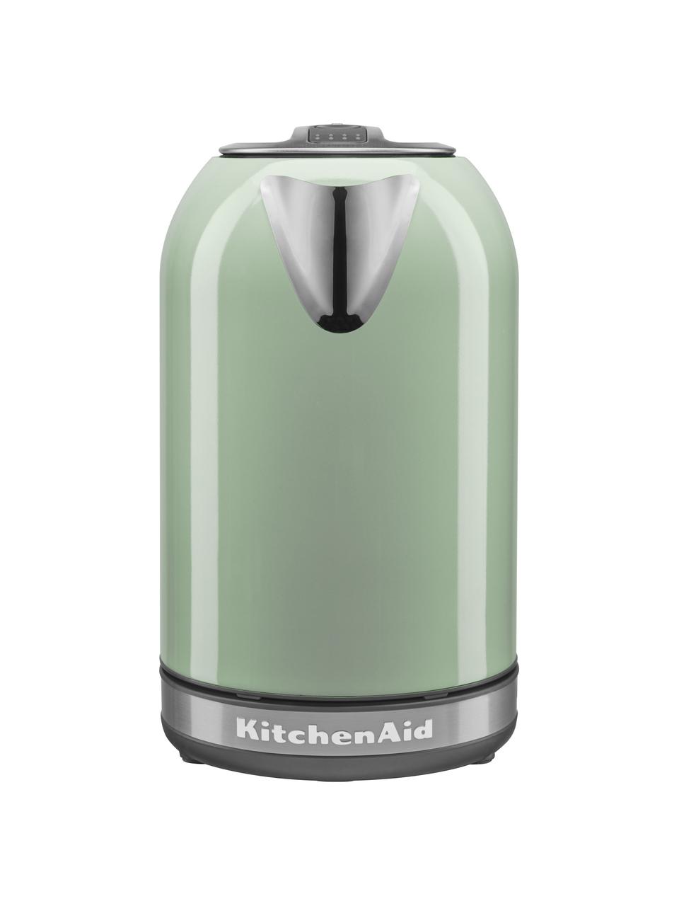 Wasserkocher Artisan, Edelstahl, Salbeigrün, glänzend, B 22 x H 26 cm