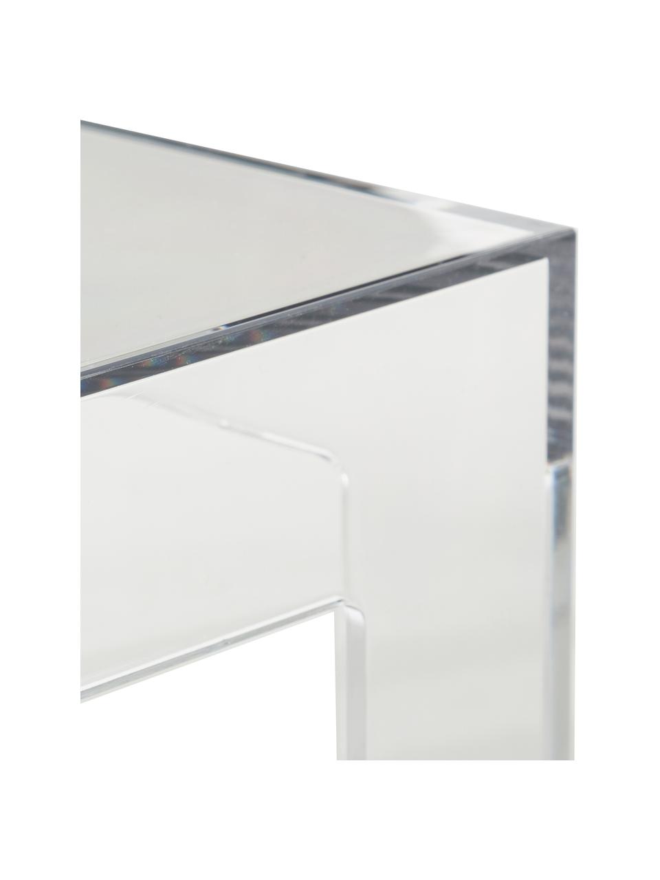 Mesa auxiliar transparente Jolly, Policarbonato, Transparente, An 40 x Al 40 cm