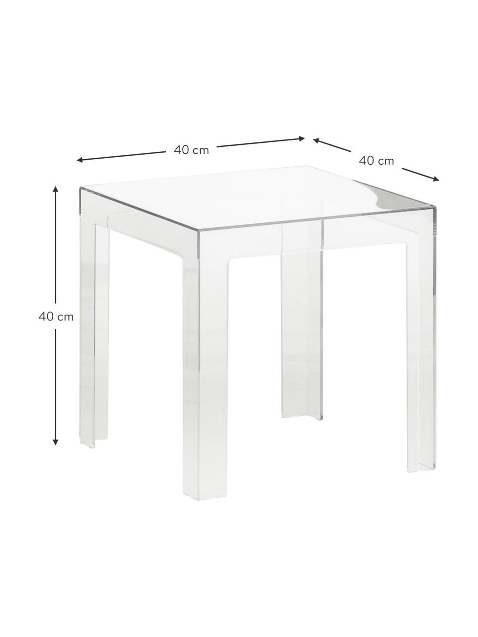 Transparante bijzettafel Jolly, Polycarbonaat, Transparant, B 40 x H 40 cm