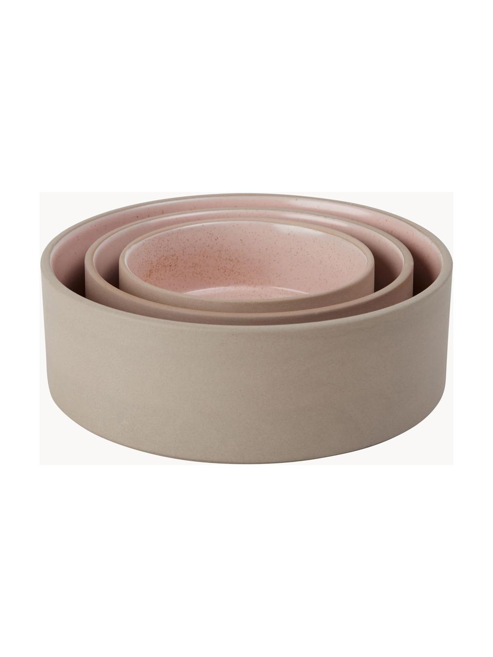 Miska pro domácí mazlíčky Sia, různé velikosti, 100 % keramika, Béžová, světle růžová, Ø 13 cm, V 5 cm