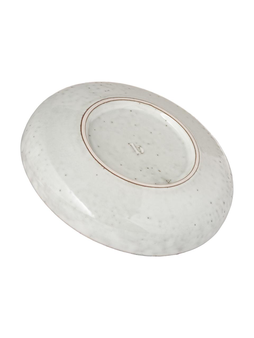 Handgemaakte schalen Nordic Sand, Ø 22 cm, 4 stuks, Keramiek, Lichtgrijs, Ø 22 x H 5 cm