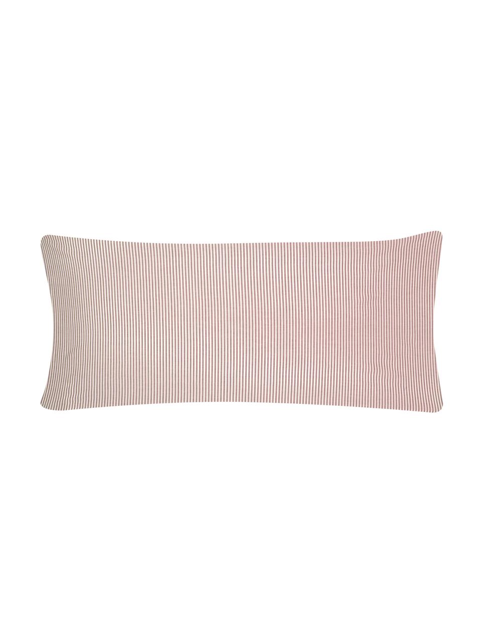 Funda de almohada de algodón Ellie, 45 x 110 cm, Blanco, rojo, An 45 x L 110 cm