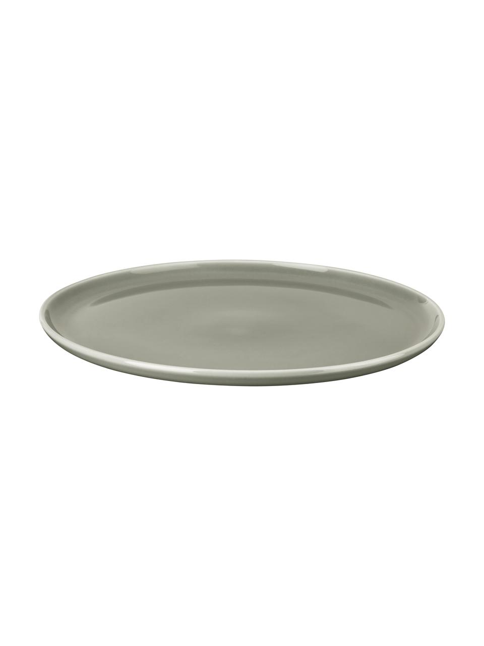 Platos postre de porcelana Kolibri, 6 uds., Porcelana, Gris, Ø 21 cm