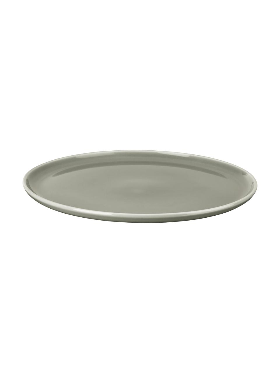 Porzellan-Frühstücksteller Kolibri glänzend, 6 Stück, Porzellan, Grau, Ø 21 cm