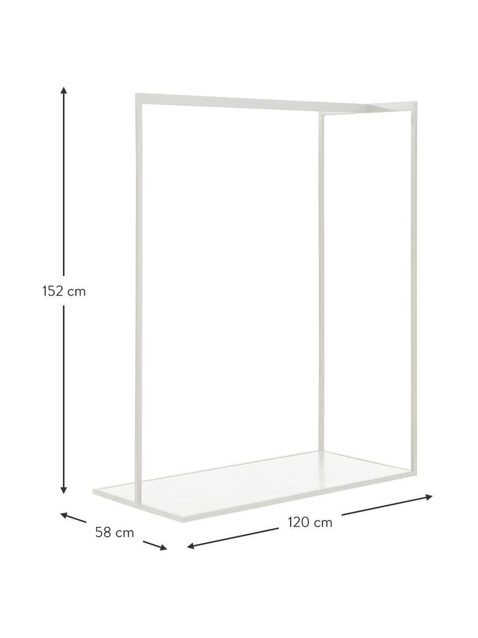 Tringle à vêtements aspect marbré Pacey, Blanc, marbré, larg. 120 x haut. 152 cm