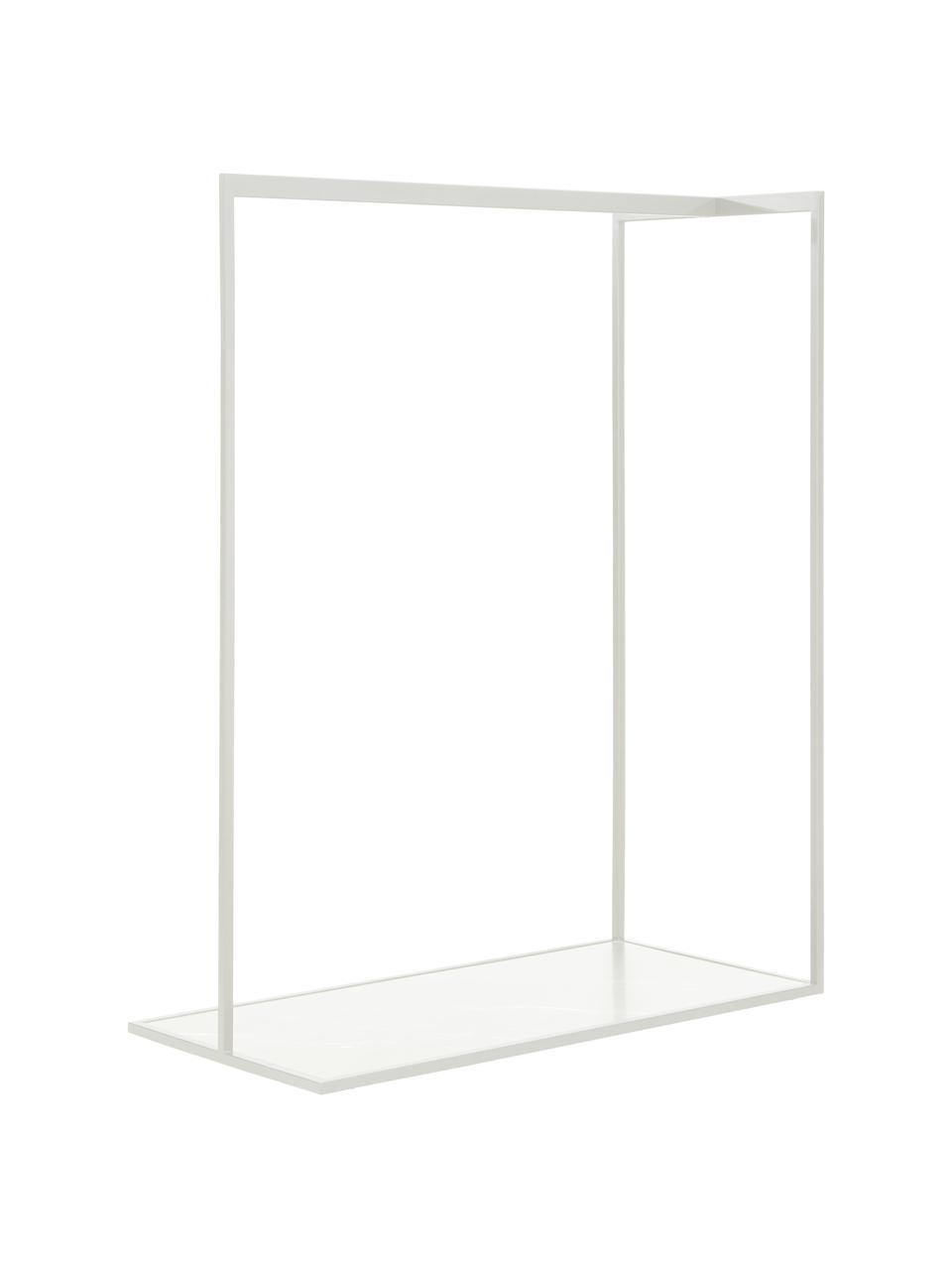Burro en look mármol Pacey, Estructura: metal con pintura en polv, Estante: tablero de fibras de dens, Blanco mármol, An 120 x Al 152 cm
