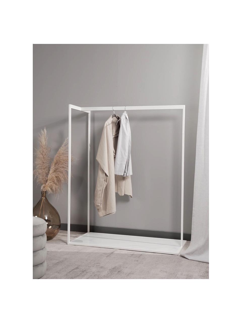 Tringle à vêtements aspect marbre Pacey, Blanc, marbré, larg. 120 x haut. 152 cm