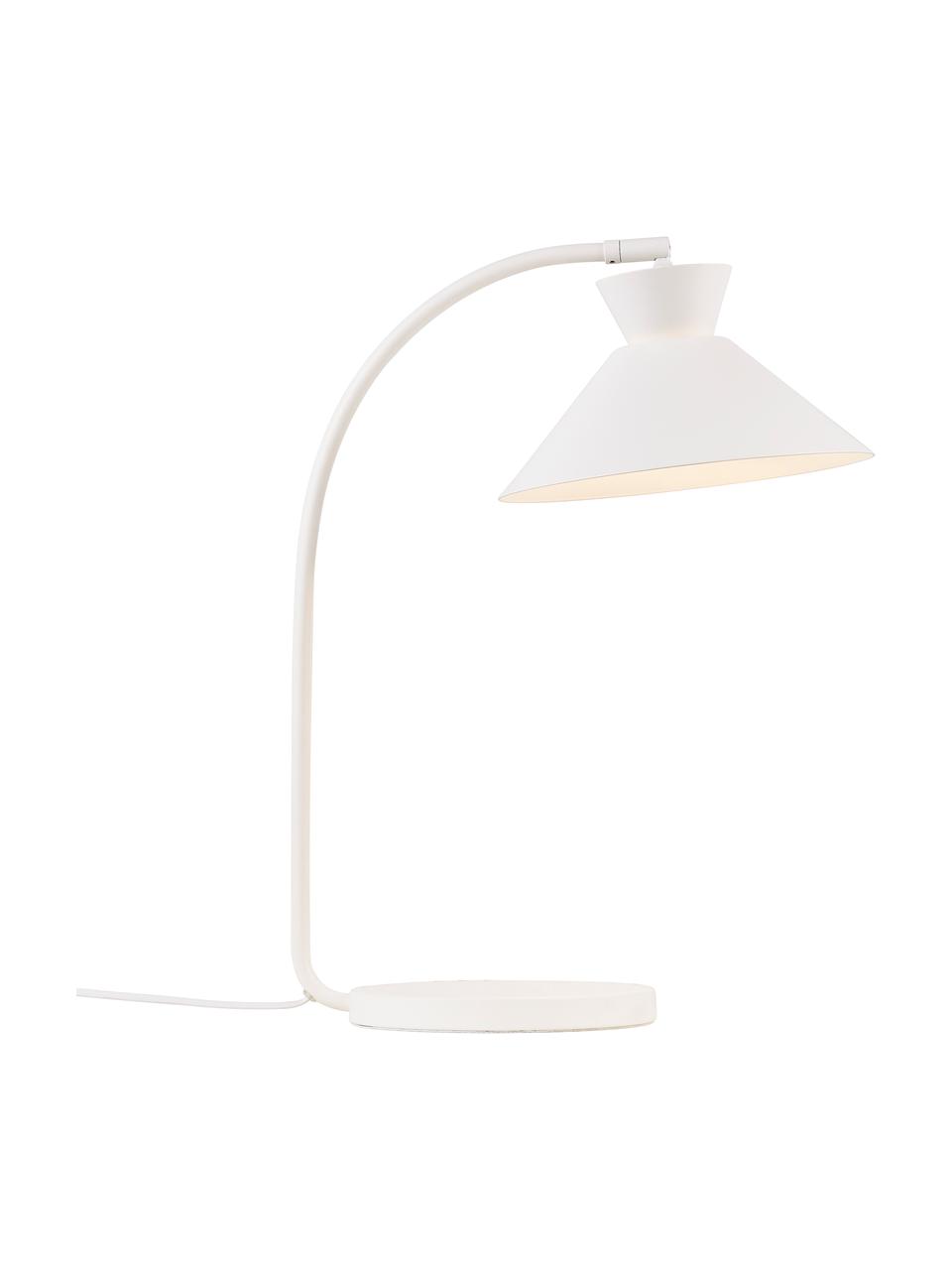 Velká lampa na psací stůl Dial, Bílá, Ø 25 cm, V 51 cm