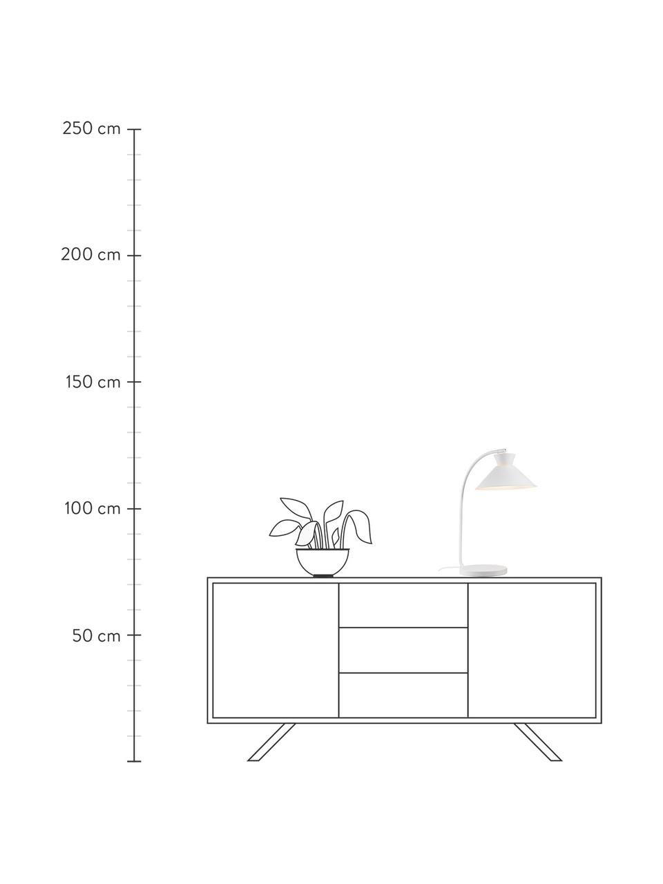 Grande lampe de bureau Dial, Blanc, Ø 25 x haut. 51 cm