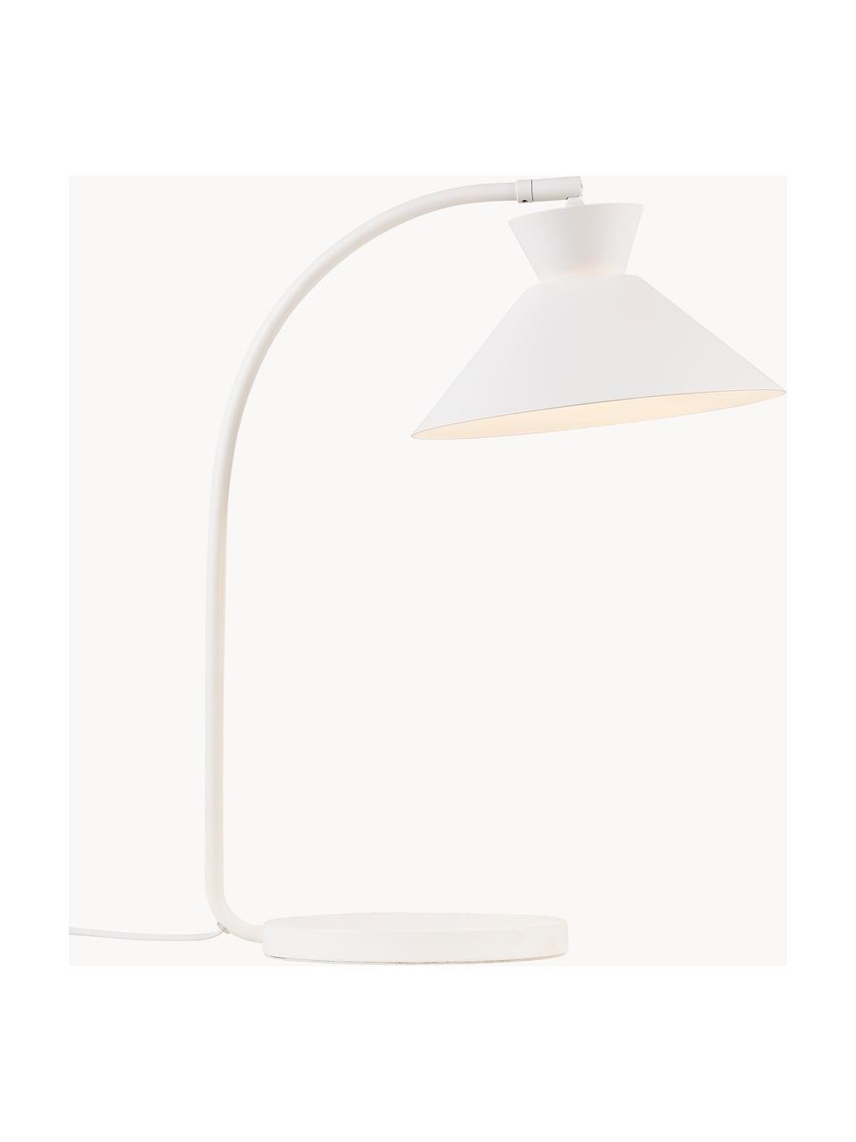 Velká lampa na psací stůl Dial, Bílá, Ø 25 cm, V 51 cm